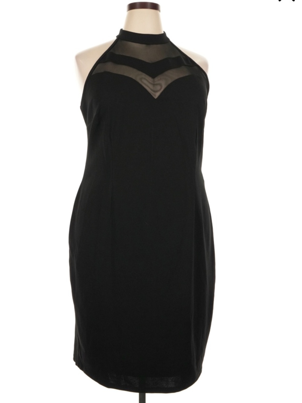 Ashley Stewart Dress Womens 22/24 Black Sleeveless Plus Party Cocktail